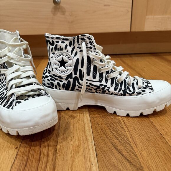 Converse Chuck Taylor Lugged High Top Platform Sneakers Women Size 8.5 Printed - Picture 11 of 12